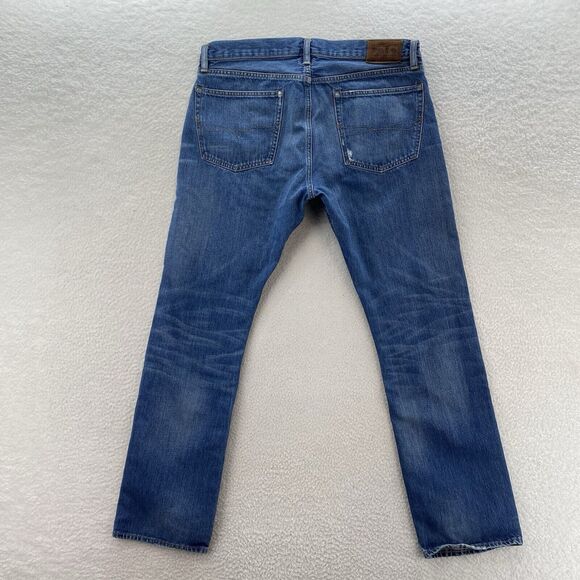 Polo Ralph Lauren Jeans Mens 36x32 Blue Slim Straight Fit Medium Fade Wash Denim - Picture 8 of 13
